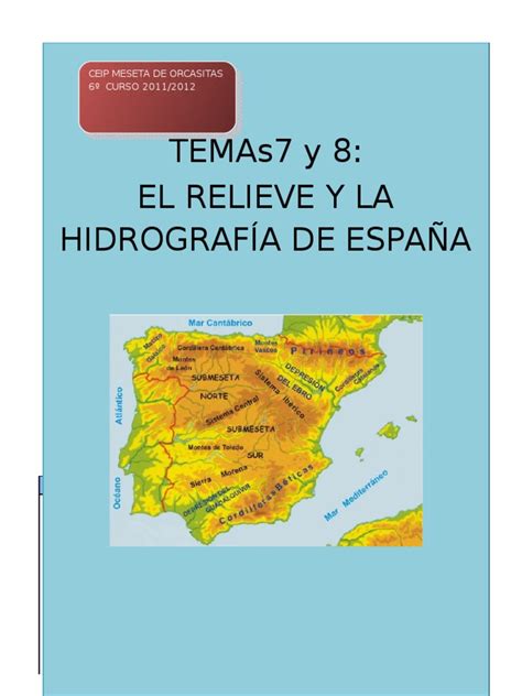 Pdf Tema 8 El Relieve Y Los Ríos De España Dokumentips