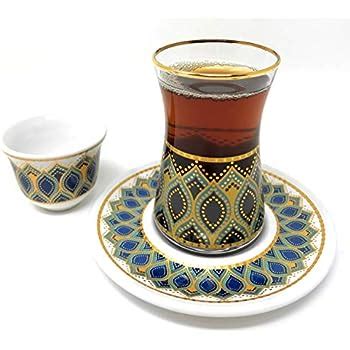 Amazon Com Set Of 6 Arabic Turkish Greek Coffee Mirra Porcelain Cups