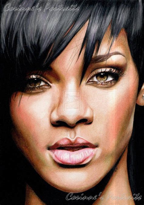 Rihanna By Sadness40 On Deviantart Traditional Art Done With Colored