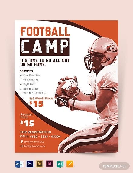 9 Camp Flyer Templates Illustrator Indesign Ms Word Photoshop