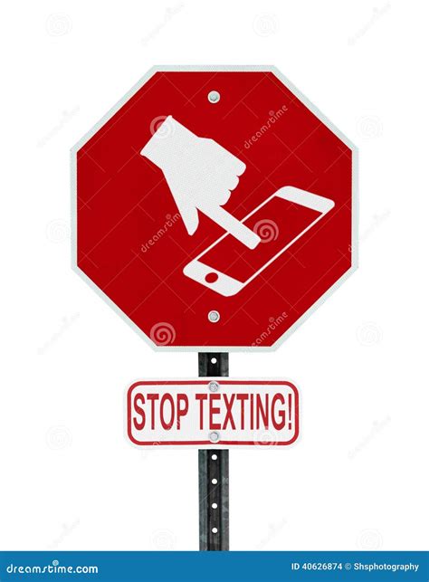 Stop Texting Icon Sign Isolated Stock Photo Image Of Drive Texting