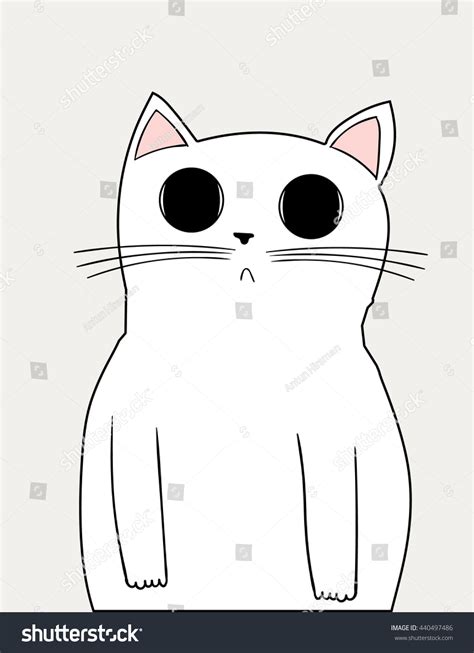 Scared Cat Vector Illustration Stock Vector Royalty Free 440497486