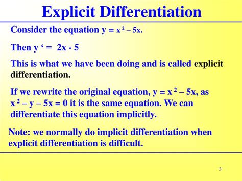 Ppt §31 Implicit Differentiation Powerpoint Presentation Free