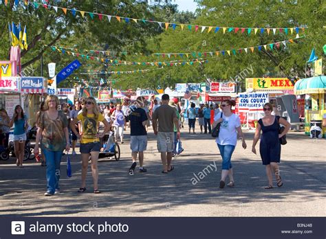 People Walk Amongst Food Stands At The Western Idaho Fair In Boise