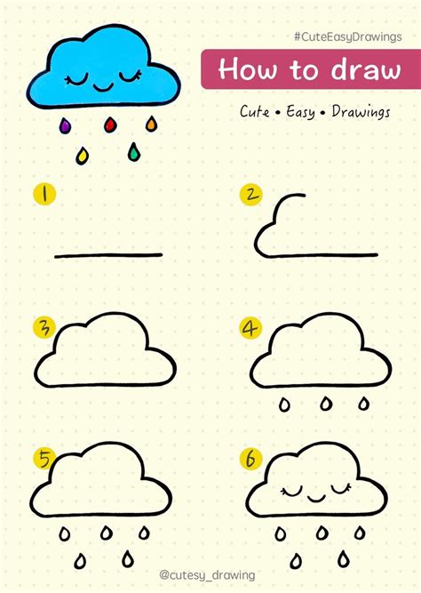 How To Draw A Cloud At How To Draw