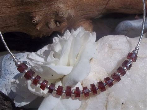 Garnet Sterling Silver Juliet Necklace By Andreadawn1 On Etsy Red