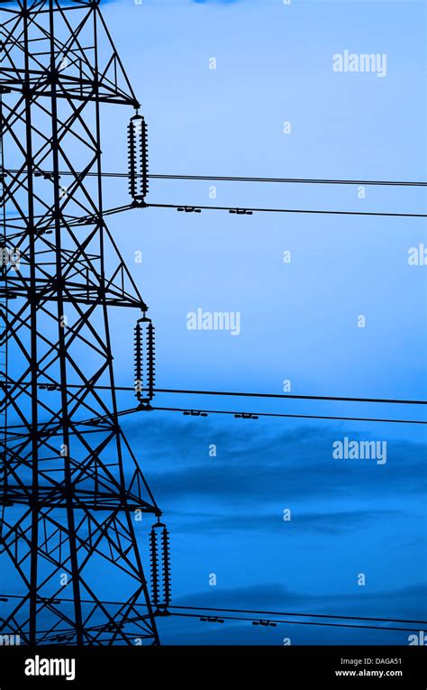 High Voltage Pole Stock Photo Alamy