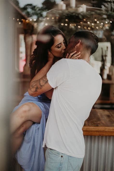 Steamy Makeout Sesh In Beautiful Rustic Bar Couples Gorgeous Couple Texas Wedding Photographer