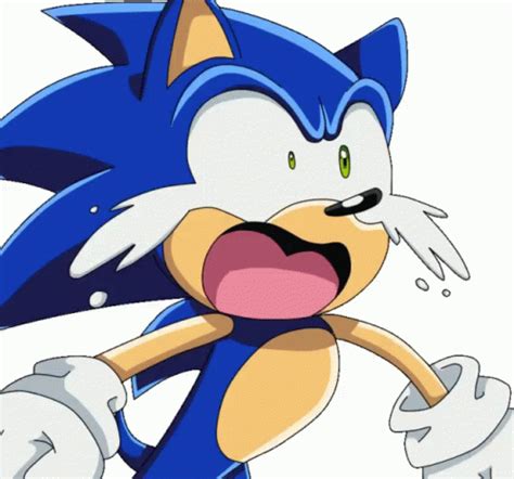 Sonic Shocked Sticker Sonic Shocked Scream GIF မ ရဖရနနင မဝရန