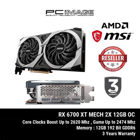 Msi Amd Radeon Rx 6700 Xt Mech 2x Oc 12gb Gddr6 Pcimage Malaysia