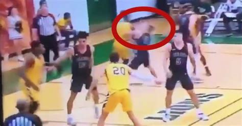 College Basketball Player Caught On Camera Sucker Punching Opponent In
