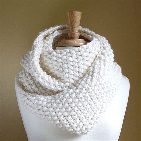 Chunky Infinity Scarf Fisherman Cream By Kmhutton On Etsy Chunky
