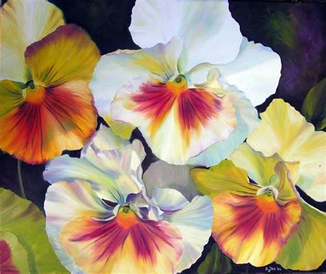 Flower Paintings In Watercolor And Oil In Realistic Style Blumenbilder
