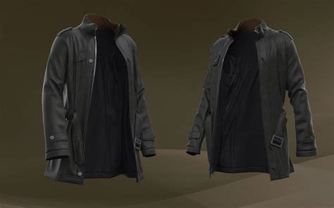 Mens Leather Jacket 3d Model By Edwardm