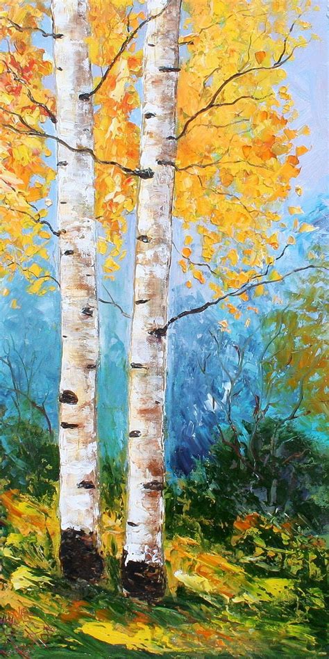 Solitary Birch Trees Canvas Or Print Wall Art