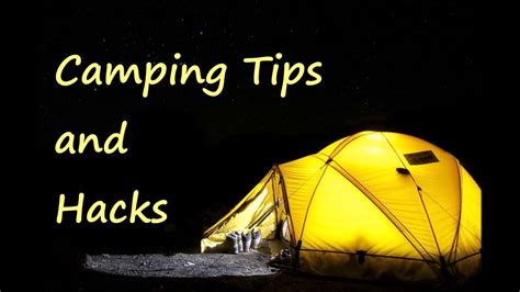 Camping Tips And Hacks For Beginners Youtube