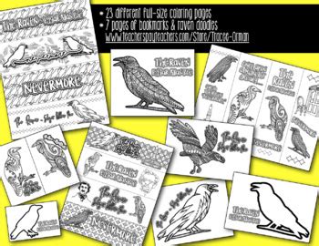 Laden sie dieses buch edgar allan poe: The Raven by Edgar Allan Poe Poetry Coloring Pages by ...