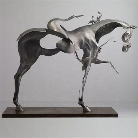 Abstract Riding Horse Sculpture Bronze Statuemetal Figure Sculpture