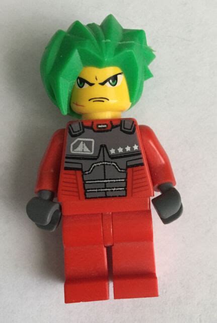 Lego Takeshi Exo Force Minifigure Fig Spiky Hair Green 7701 7709 7712