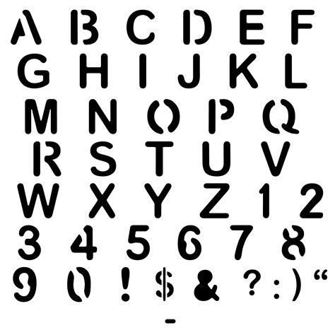 Industrial Stencil Font Letter Stencils Painted Letters Alphabet