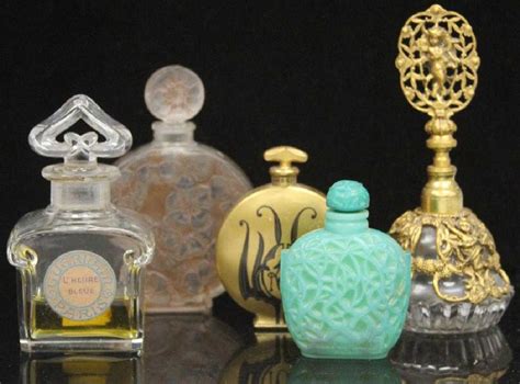 Lot Of 5 Vintage French Perfume Bottles Lalique