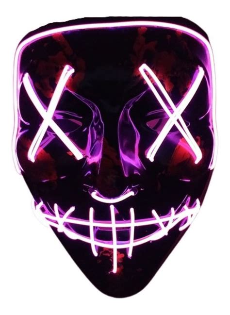 Máscara Led Cosplay Halloween Diferentes Fases Máscara Neon Mercado Livre