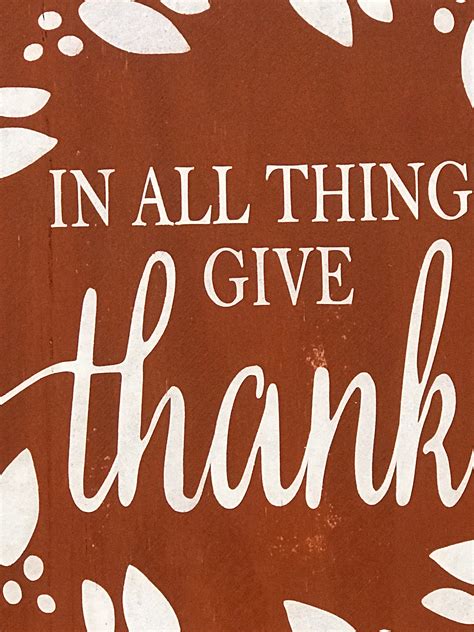 In All Things Give Thanks Wood Sign Rusticly Inspired Signs