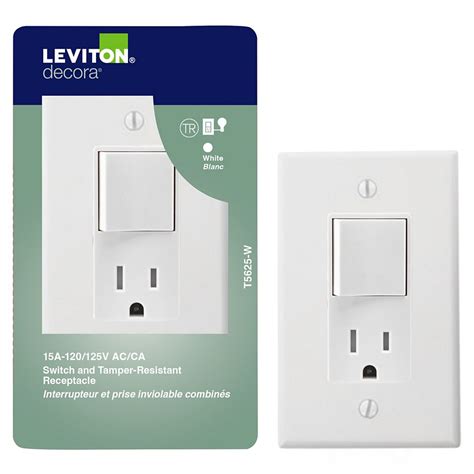 Leviton Decora Combination Switchreceptacle White The Home Depot Canada