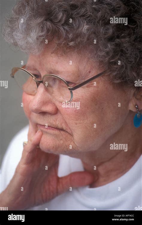 Depressed Older Woman Stock Photo Alamy