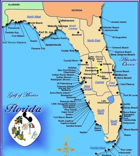 Map Of Florida West Coast Beaches Map Of Florida