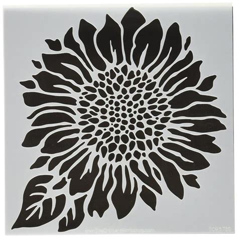 6 X 6 In Joyful Sunflower Stencil Templates