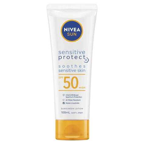 Buy Nivea Sun Sensitive Protect Spf50 Sunscreen Lotion 100ml Online At