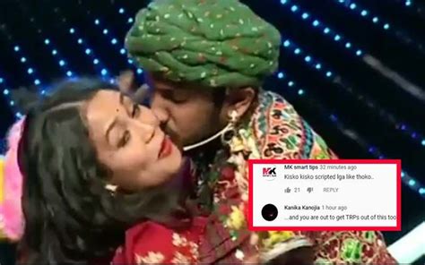 Indian Idol 11 Neha Kakkar Forcefully Kissed By Contestant Netizens Call It A Scripted Trp Stunt