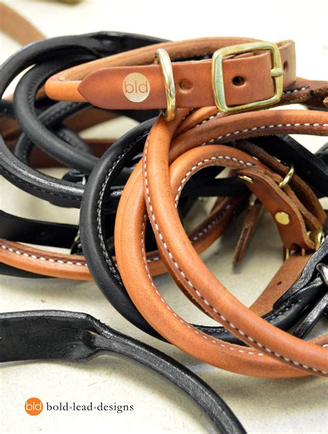 BLD's Rolled Leather Dog Collar - Bold Lead Designs