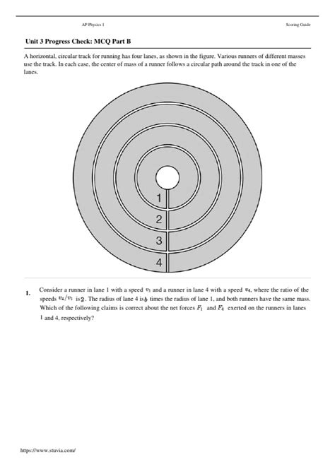 AP Physics 1 Unit 3 Progress Check MCQ Part B Scoring Guide - IELTS