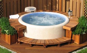 Whirlpool bathtubs come in a variety of sizes and shapes and, generally are not too difficult to install. Round Spa Surround - InflataSpa