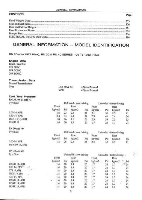Toyota Hi Lux And 4runner Diesel Ln Series 1979 1997 Workshop Manual