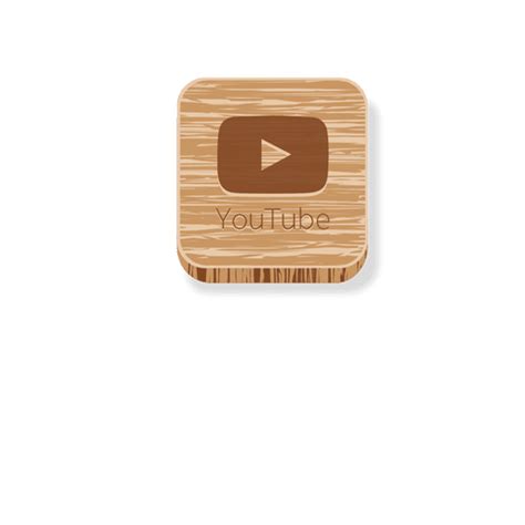 Youtube Wooden Square Icon 1 Transparent Png And Svg Vector File