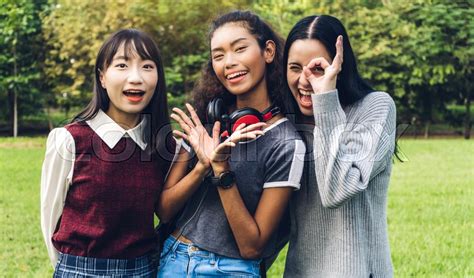 Group Of Smiling International Students Stock Image Colourbox