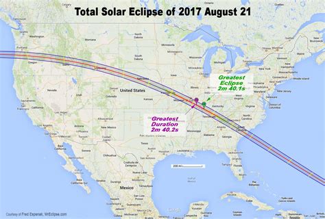 Apod 2016 August 21 Map Of Total Solar Eclipse Path In 2017 August