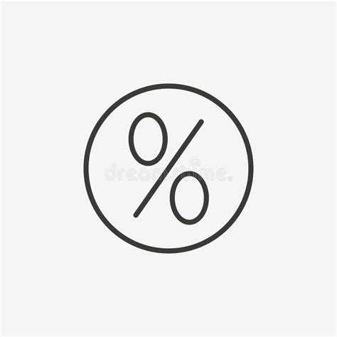 Percent Outline Icon Symbol Logo Illustration For Mobile Concept And