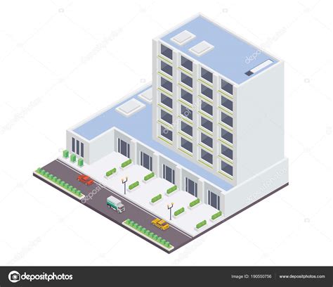 Modern Office Isometric Suitable Diagrams Infographics Illustration