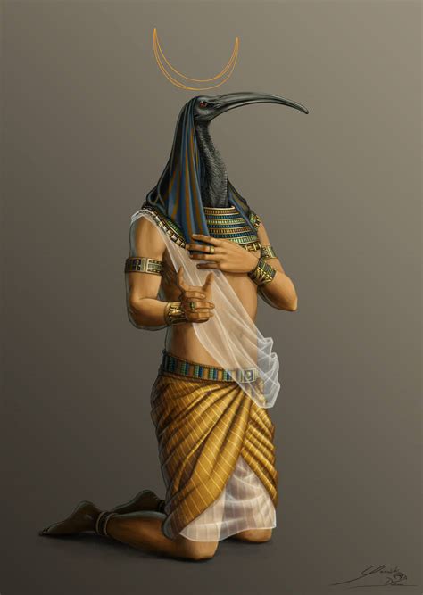 Thoth Ancient Egyptian God Of Knowledge By Yannickdubeau On Deviantart
