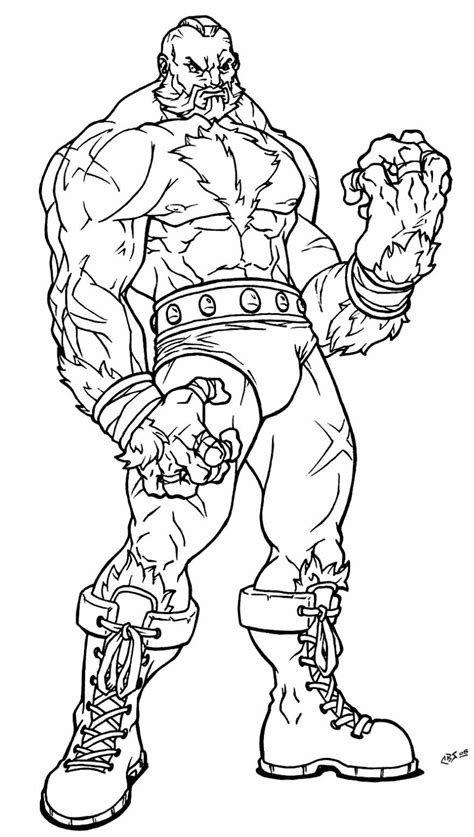 Blanka Street Fighter Coloring Page Para Pintar Colorear Dibujos De