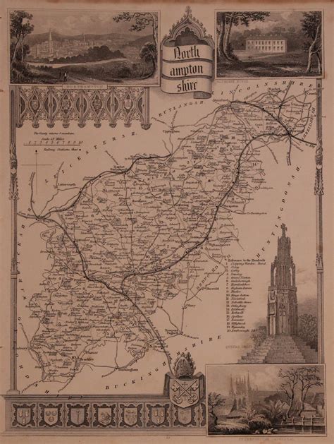 Northamptonshire The Antique Map Shop Ltd