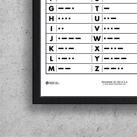 Morse Code Alphabet B W Premium Art Print Morse Code Chart Etsy