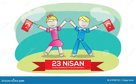 April 23 National Sovereignty And Children S Day Stock Illustration
