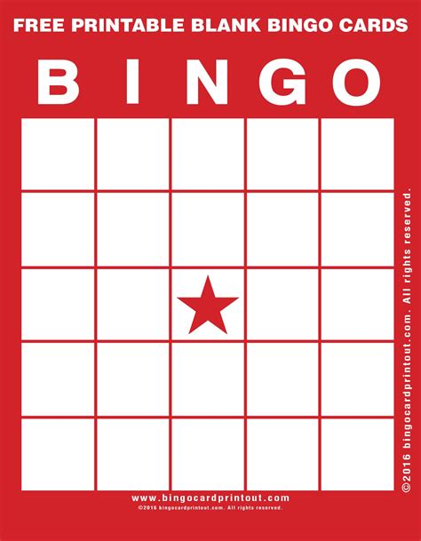 Blank Bingo Cards Bingo Card Template Bingo Cards Printable
