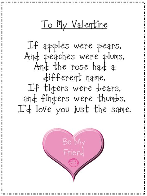 Grade Onederful Valentines Day Poems Valentines Poems Poetry For Kids