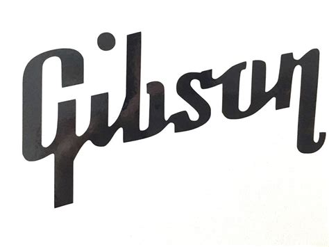 2 X Gibson Guitar Headstock Logo Vinyl Decal Sticker 48mm X 28mm